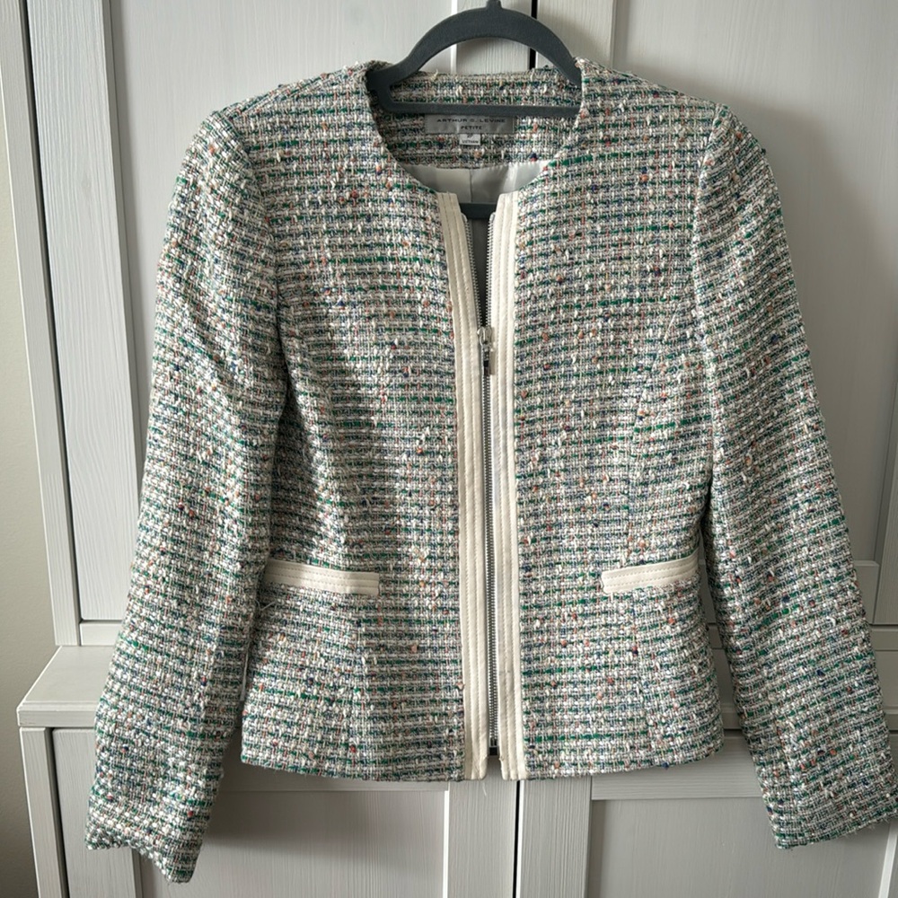 Tahari Multi-Color Tweed Jacket